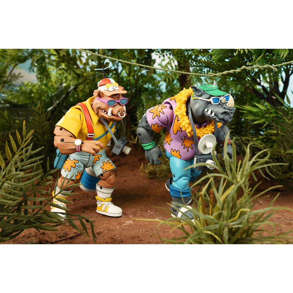 Imagen 6 - Blister 2 Figuras Vacation Bebop &#38; Rocksteady Teenage Mutant Ninja Tortugas Ninja 18Cm