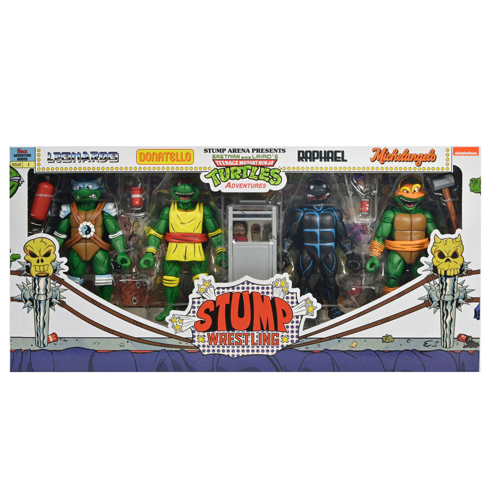 Imagen 1 - Blister 4 Figuras Tortugas Ninja Stump Wrestling Teenage Mutant Ninja Tortugas Ninja 18Cm