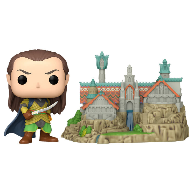 Imagen 2 - Figura Pop Town El Señor De Los Anillos Lord Elrond With Rivendell