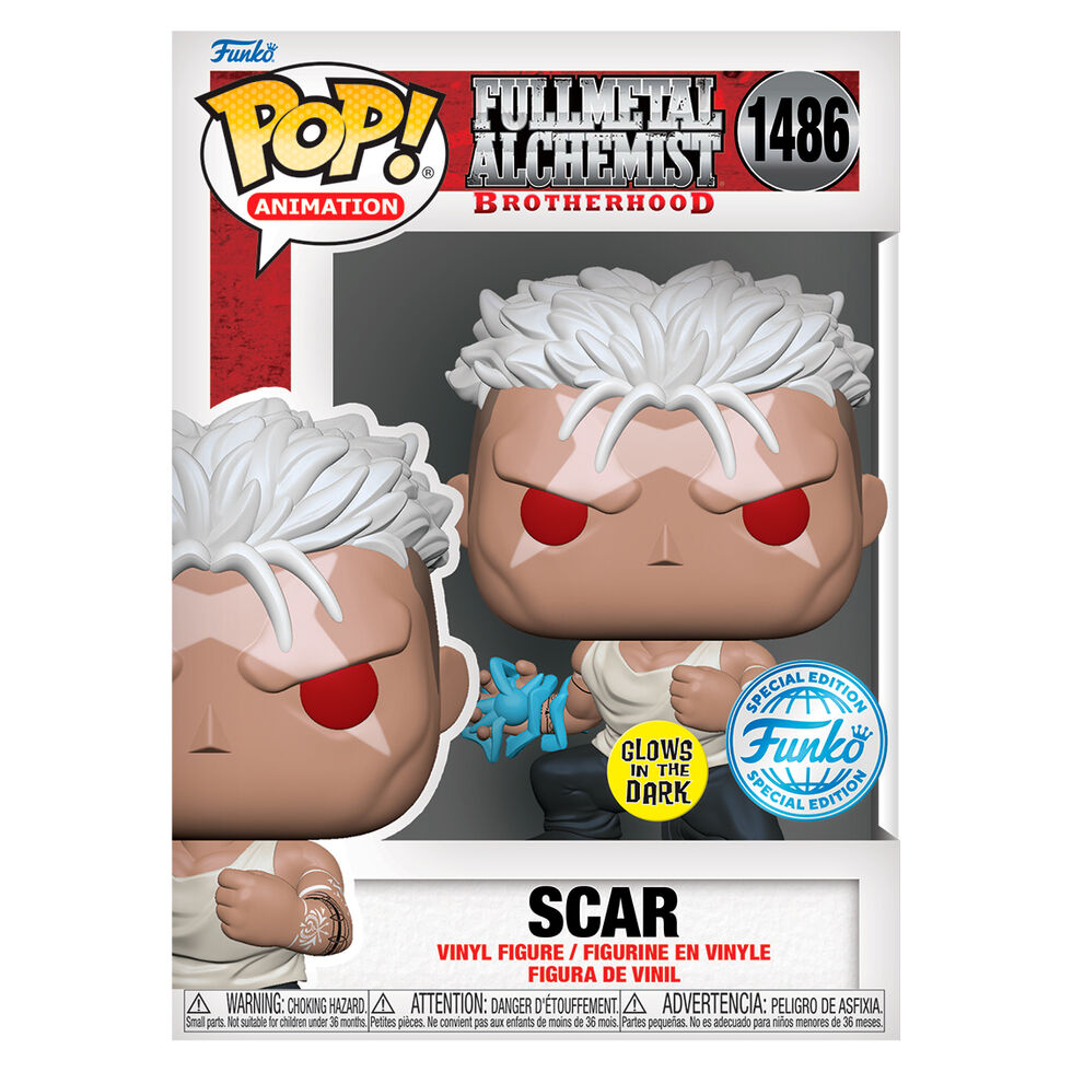 Imagen de Figura Pop Fullmetal Alchemist Brotherhood Scar Exclusive parte de nuestra colección en Espadas y más, sitio oficial.