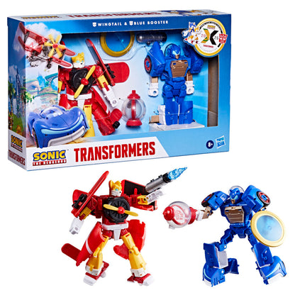 Imagen de Figuras Wingtail & Blue Booster Sonic The Hedgehog Transformers 12,7Cm parte de nuestra colección en Espadas y más, sitio oficial.