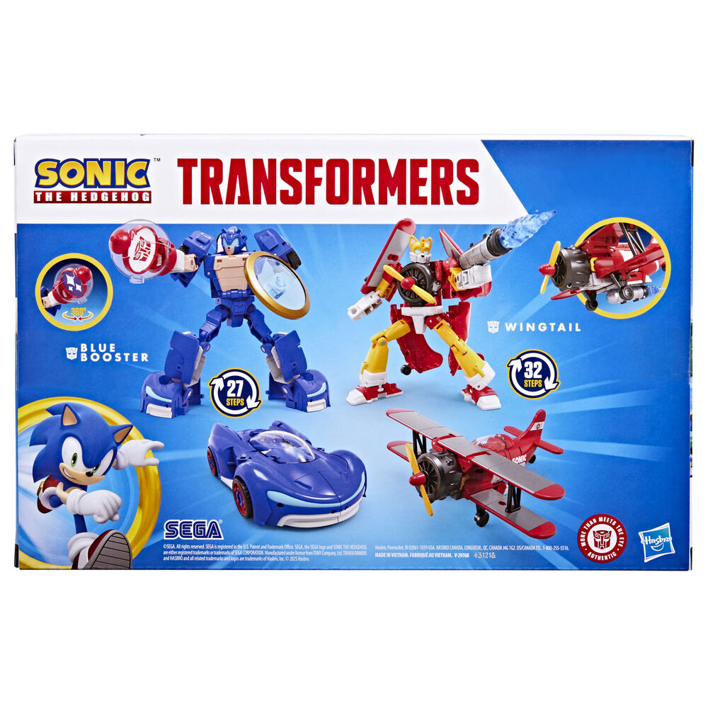 Imagen de Figuras Wingtail & Blue Booster Sonic The Hedgehog Transformers 12,7Cm parte de nuestra colección en Espadas y más, sitio oficial.