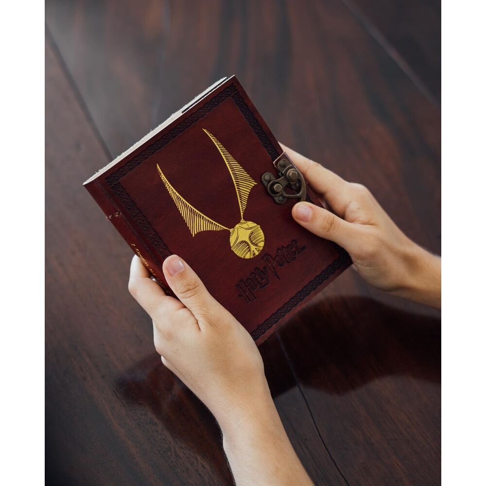 Imagen 4 - Cuaderno Cuero Snitch Dorada Harry Potter