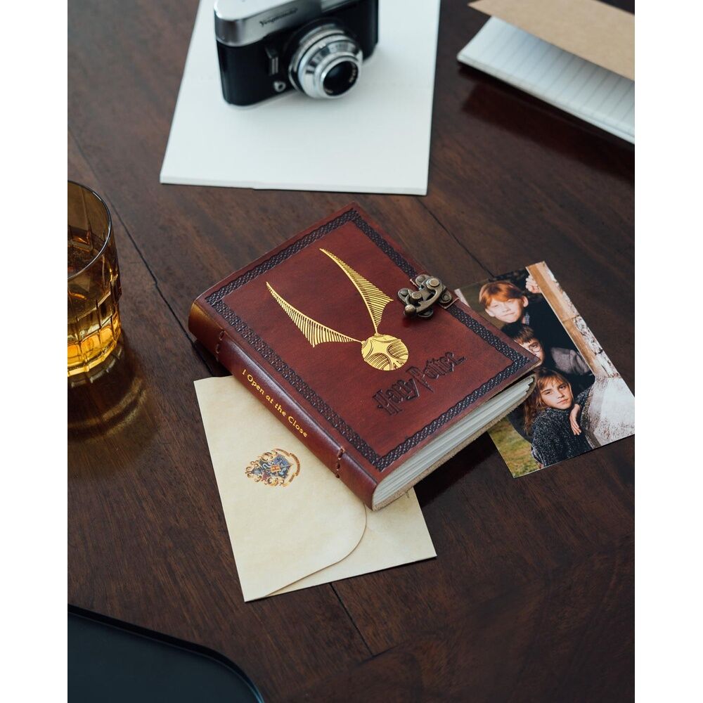 Imagen 7 - Cuaderno Cuero Snitch Dorada Harry Potter