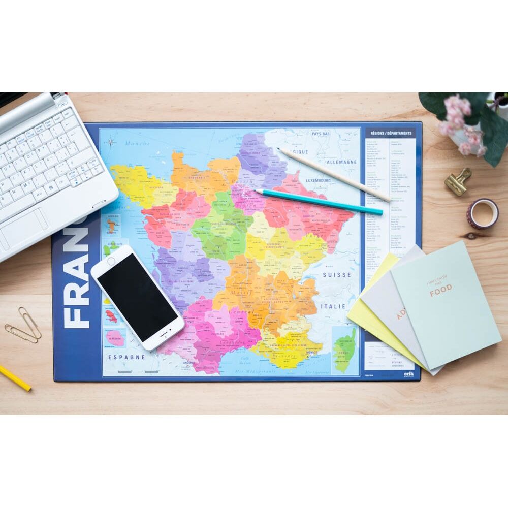 Imagen de Vade Tapete Escritorio Mapa Francia Frances parte de nuestra colección en Espadas y más, sitio oficial.