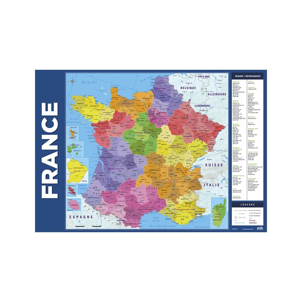 Imagen 1 - Vade Tapete Escritorio Mapa Francia Frances