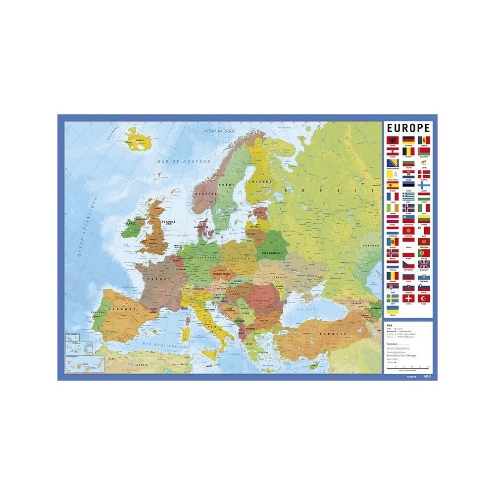 Imagen 1 - Vade Tapete Escritorio Mapa Europa Frances