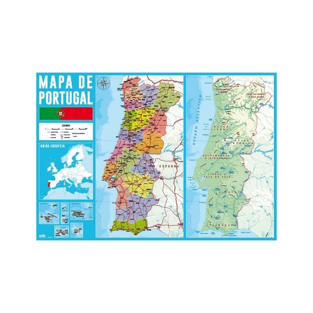 Imagen 1 - Vade Tapete Escritorio Mapa Portugal Portugues