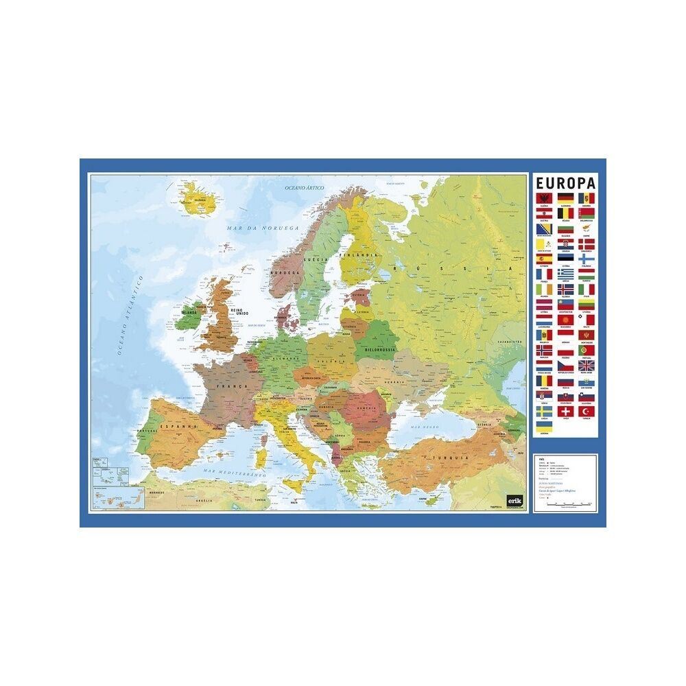 Imagen 1 - Vade Tapete Escritorio Mapa Europa Portugues