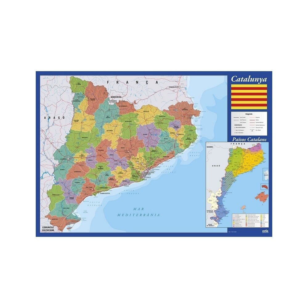 Imagen 1 - Vade Tapete Escritorio Mapa Cataluña Catalan