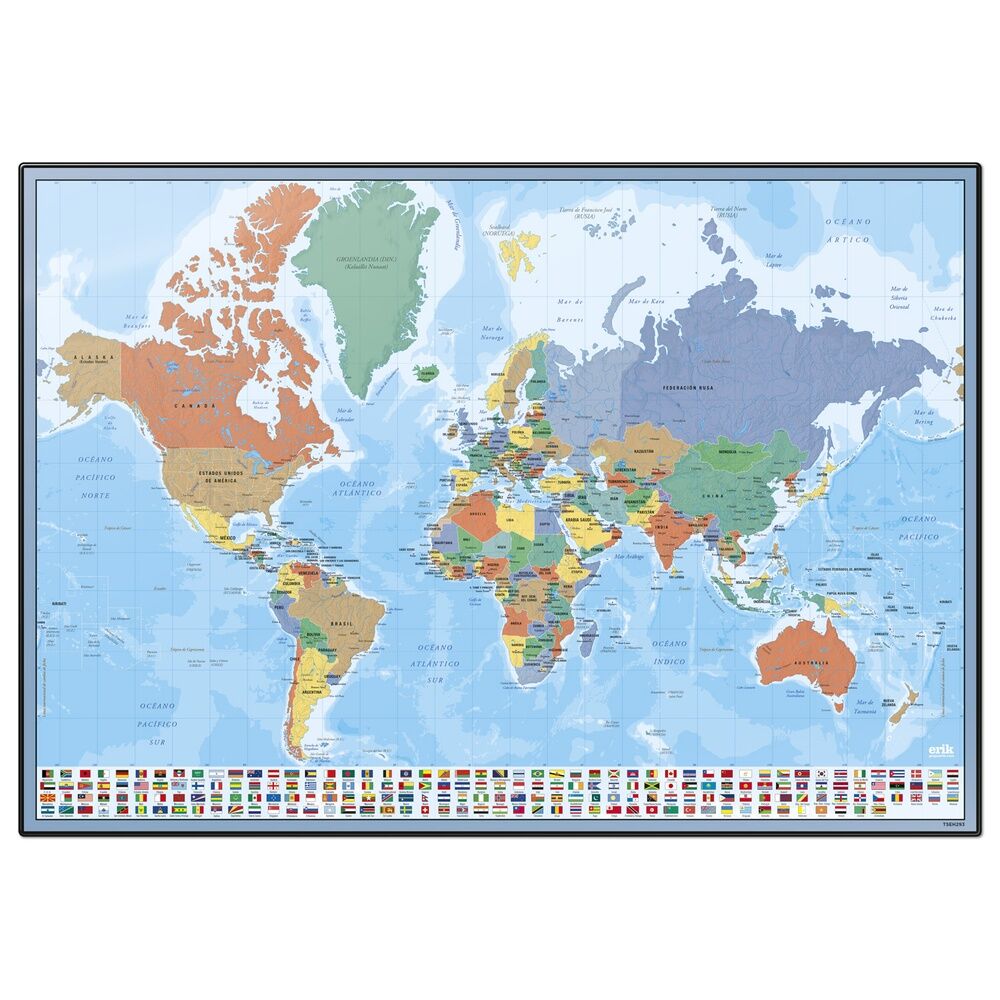 Imagen de Vade Tapete Escritorio Mapa Mundo Español parte de nuestra colección en Espadas y más, sitio oficial.