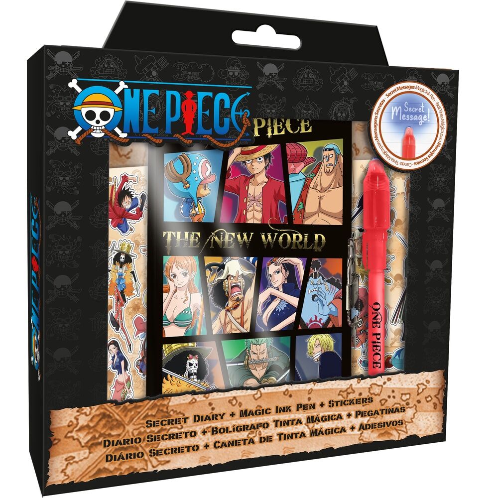 Imagen de Diario + Boligrafo Magico One Piece parte de nuestra colección en Espadas y más, sitio oficial.