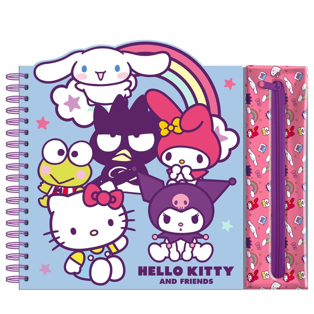 Imagen de Cuaderno Actividades + Estuche Removible Hello Kitty And Friends parte de nuestra colección en Espadas y más, sitio oficial.