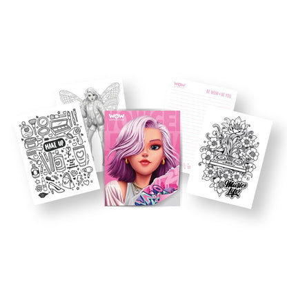 Imagen 3 de Cuaderno Para Colorear + 8 Boligrafos De Gel Metalicos Wow Generation
