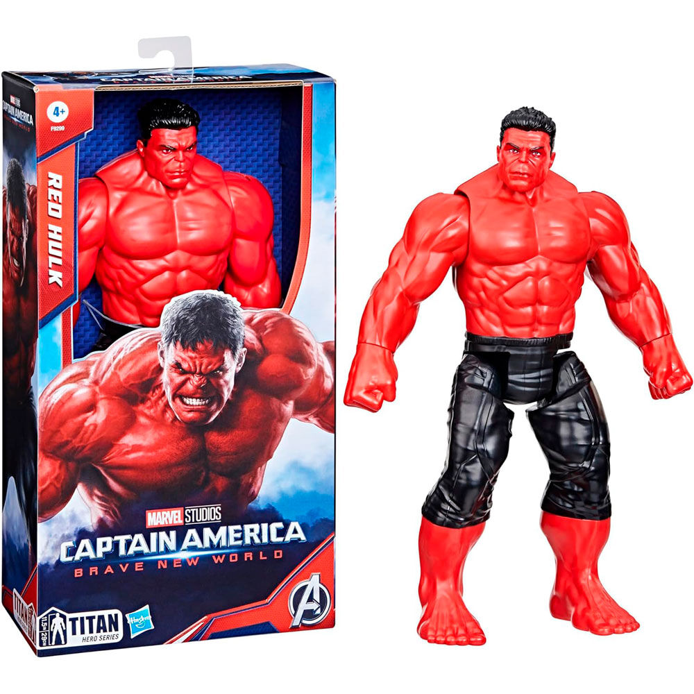 Imagen 1 de Figura Red Hulk Titan Hero Brave New World Capitan America  Vengadores Avengers Marvel 30Cm