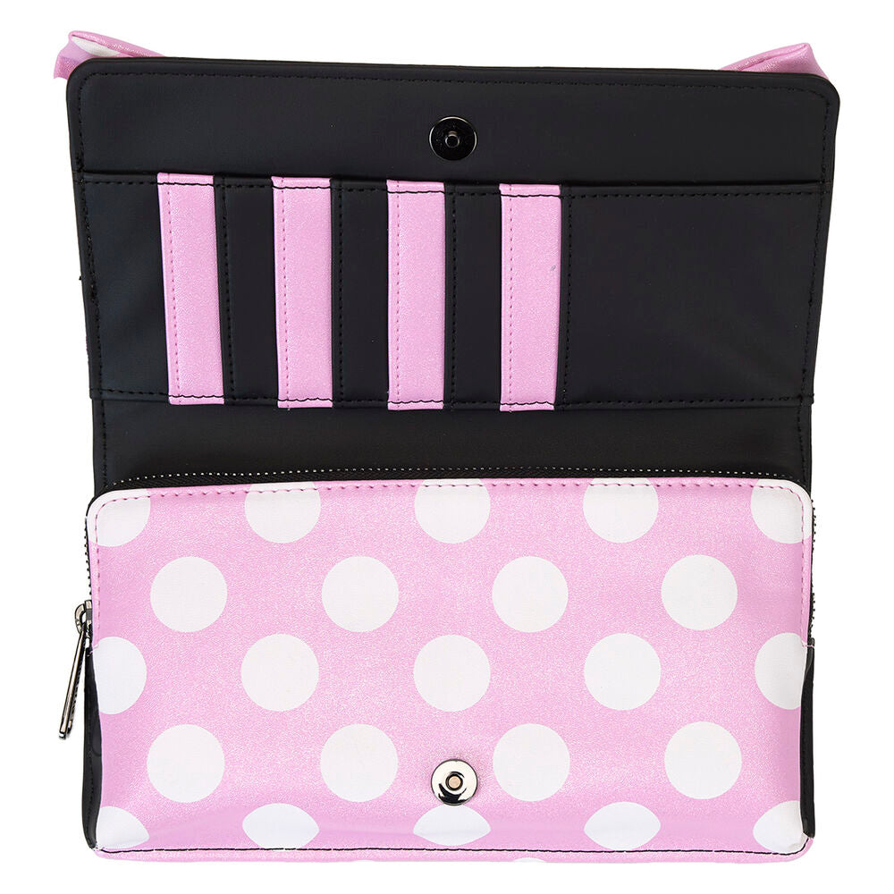 Imagen de Bolso Bandolera Floral Rock The Dots Minnie Disney Loungefly parte de nuestra colección en Espadas y más, sitio oficial.