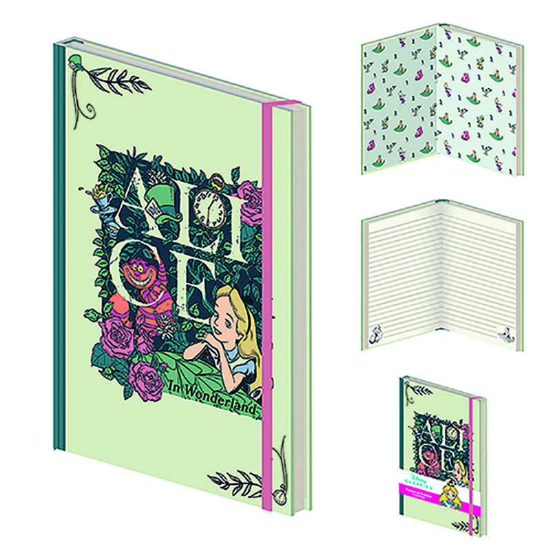 Imagen de Cuaderno A5 Premium Alicia En El Pais De Las Maravillas Disney parte de nuestra colección en Espadas y más, sitio oficial.