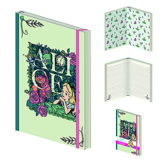 Imagen de Cuaderno A5 Premium Alicia En El Pais De Las Maravillas Disney parte de nuestra colección en Espadas y más, sitio oficial.