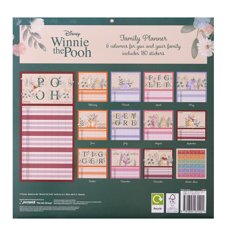 Imagen 2 de Calendario Planificador Familiar Winnie The Pooh Disney