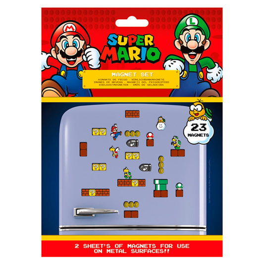 Imagen de Set Imanes Super Mario Bros parte de nuestra colección en Espadas y más, sitio oficial.