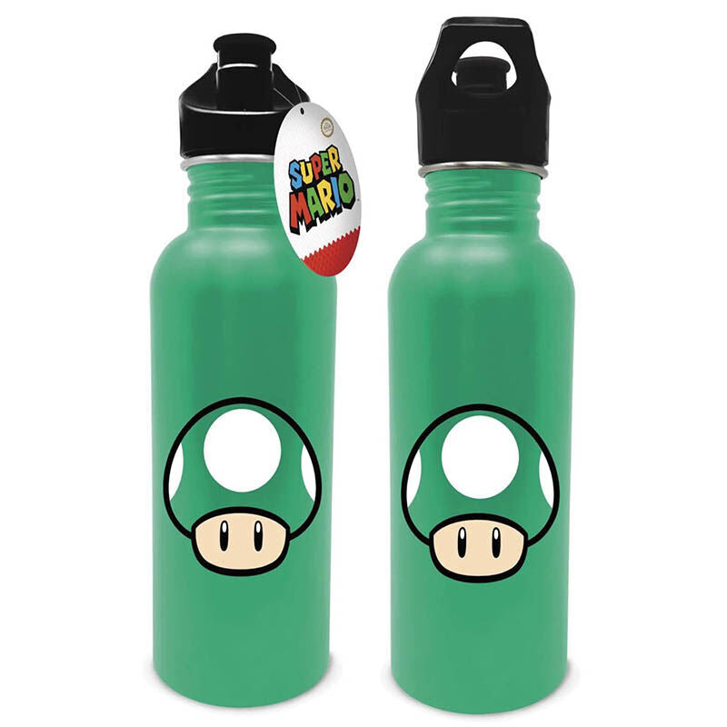 Imagen 1 de Cantimplora Acero Inoxidable Champiñon Verde Super Mario Bros
