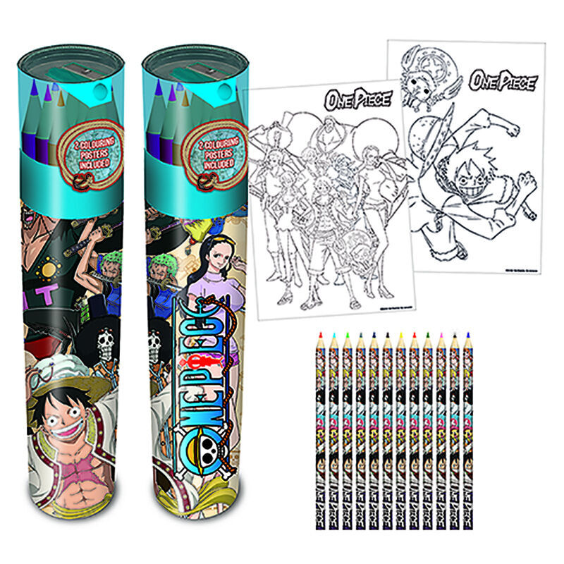 Imagen 1 - Set Tubo De Lapices Colores One Piece