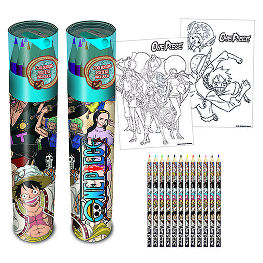 Imagen 1 - Set Tubo De Lapices Colores One Piece