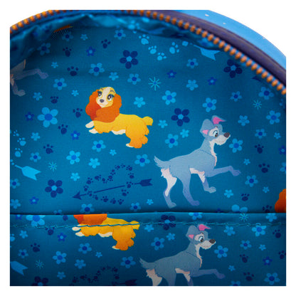 Imagen de Mochila 70Th Anniversary La Dama Y El Vagabundo Disney Loungefly 26Cm parte de nuestra colección en Espadas y más, sitio oficial.