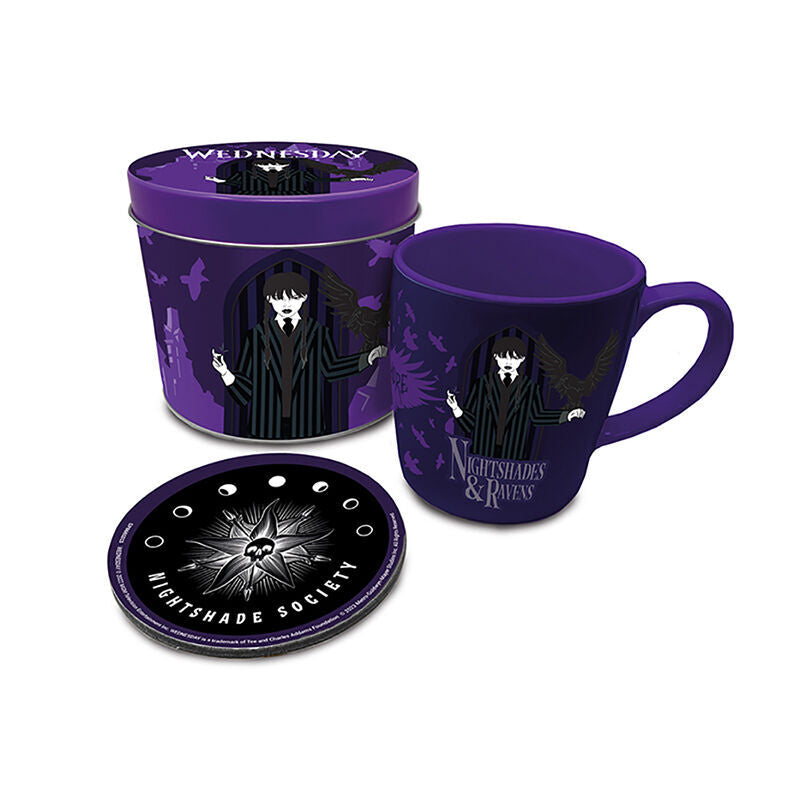 Imagen 1 - Lata Regalo Taza + Posavasos Miercoles Wednesday