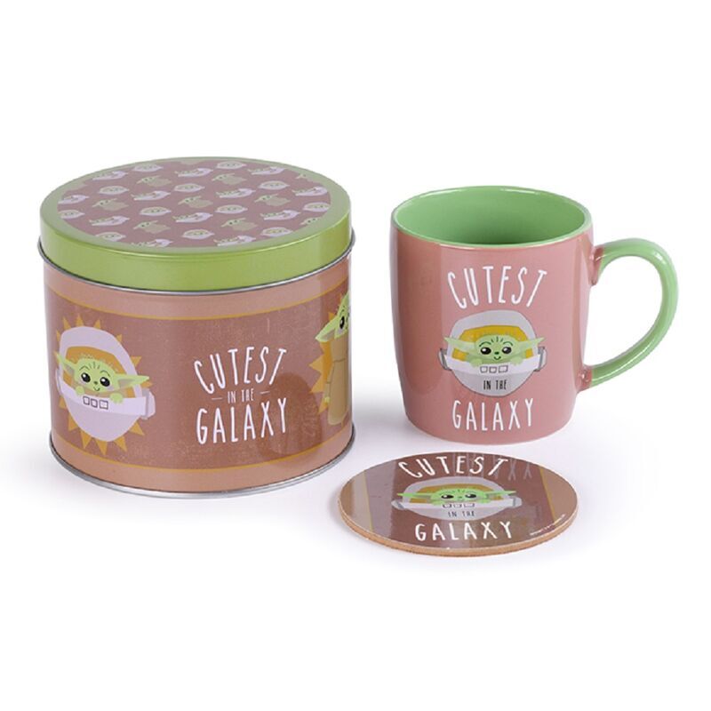 Imagen 1 - Lata Regalo Taza + Posavasos Mandalorian Star Wars