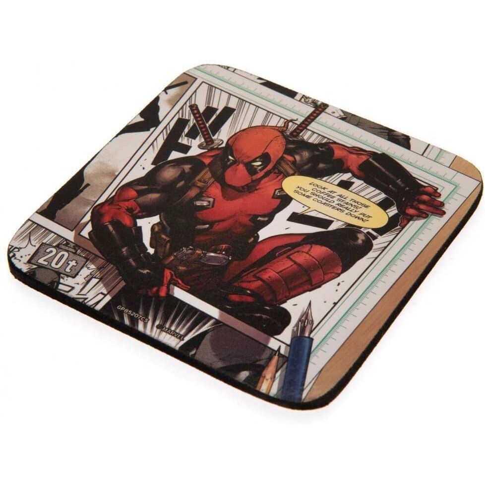Imagen 5 - Taza + Llavero + Posavasos Deadpool Marvel