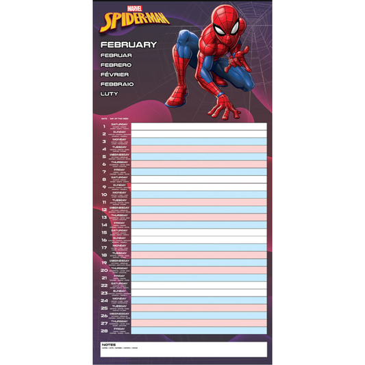 Imagen 1 - Calendario Planificador Familiar Spiderman Marvel