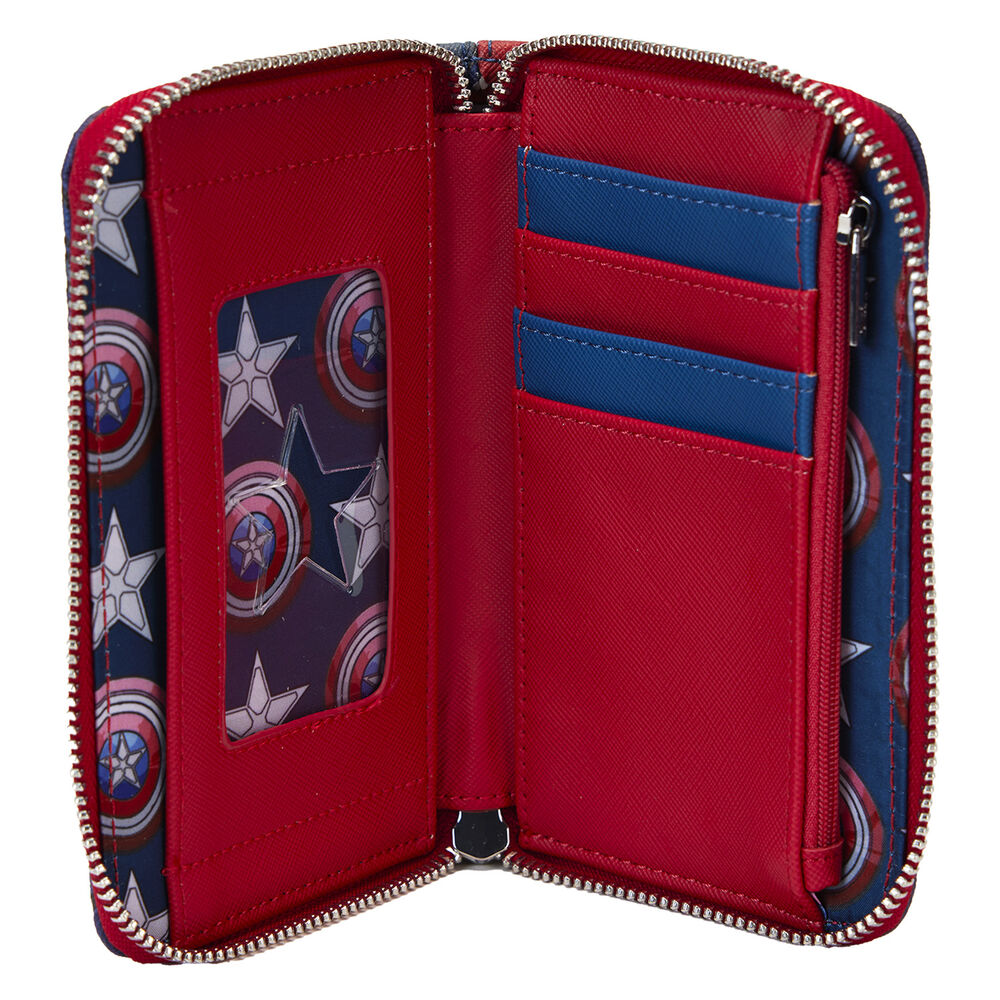 Imagen de Cartera Brave New World Capitan America Marvel Loungefly parte de nuestra colección en Espadas y más, sitio oficial.