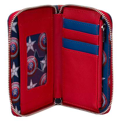 Imagen de Cartera Brave New World Capitan America Marvel Loungefly parte de nuestra colección en Espadas y más, sitio oficial.