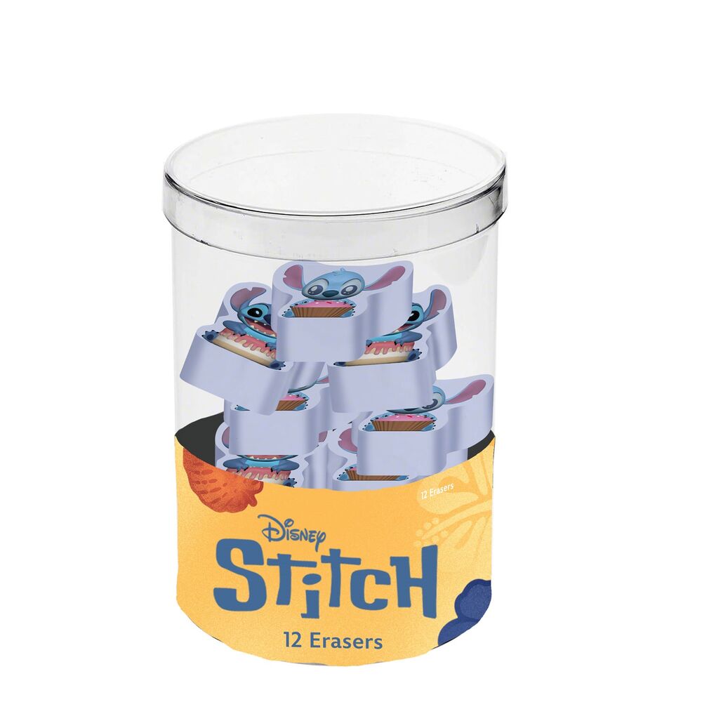 Imagen 1 - Cubo 12 Gomas Stitch Disney