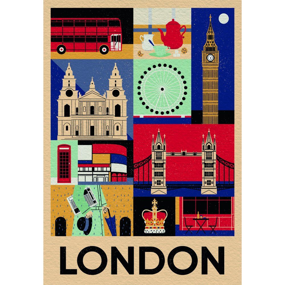 Imagen 1 - Puzzle Londres Style In The City 1000Pzs