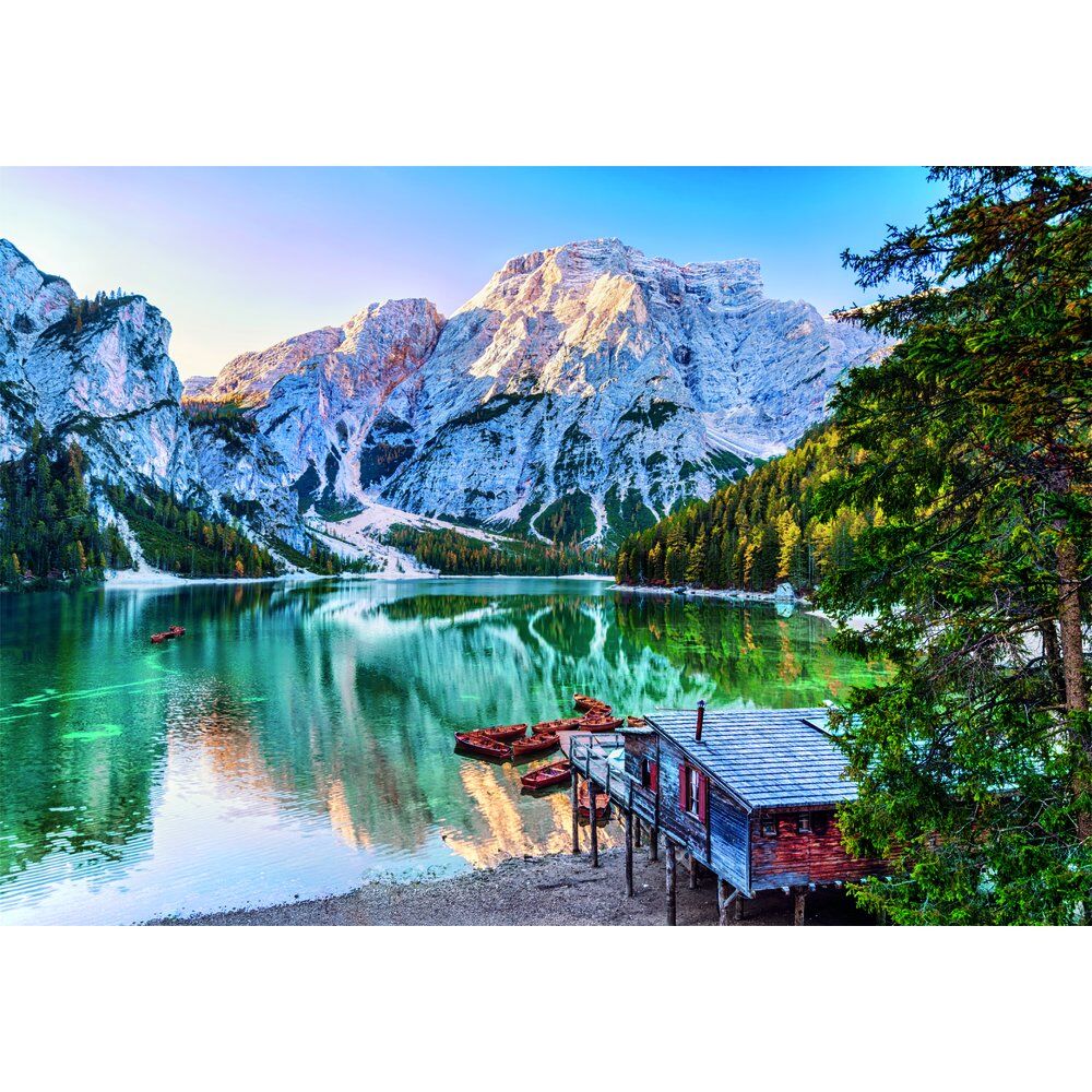 Imagen 1 - Puzzle Emerald Lake Braies High Quality 1000Pzs