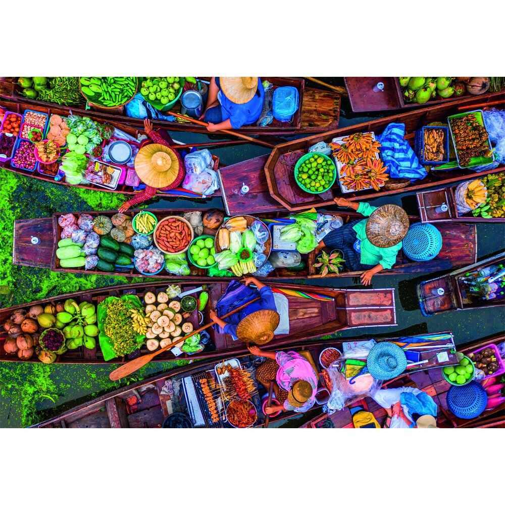 Imagen 1 - Puzzle Thai Floating Market High Quality 1000Pzs