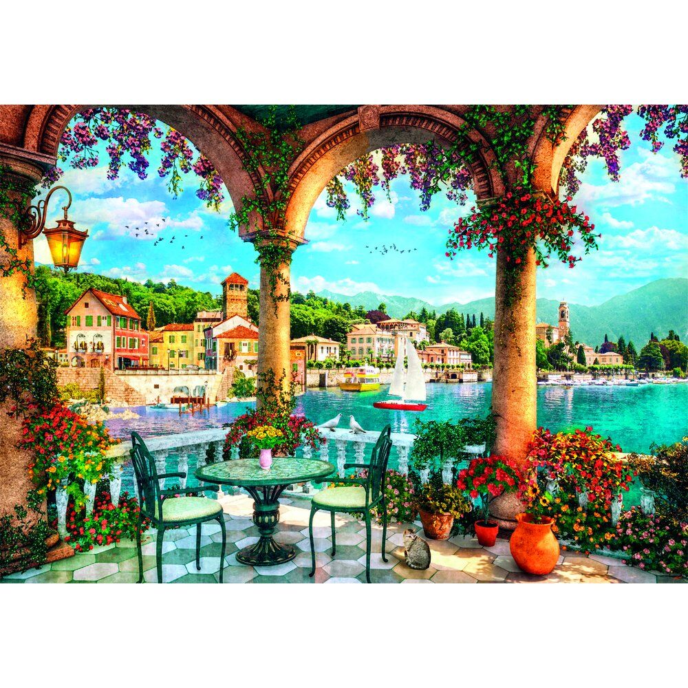 Imagen 1 - Puzzle Balcony View Of Lake Como High Quality 1000Pzs