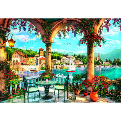 Imagen 1 - Puzzle Balcony View Of Lake Como High Quality 1000Pzs