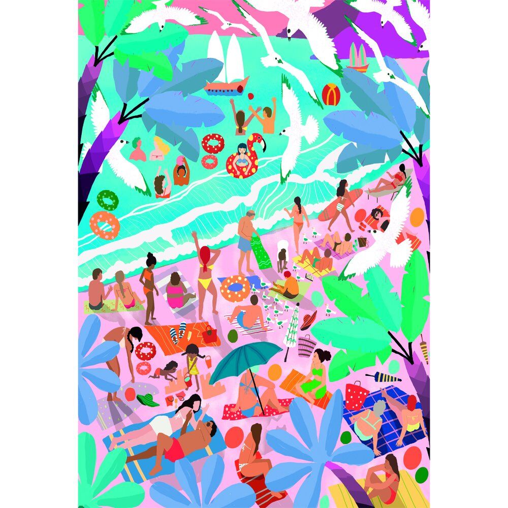 Imagen 1 - Puzzle Sunday At The Beach High Quality 1000Pzs