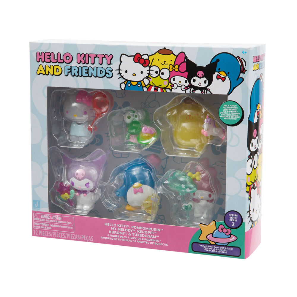 Imagen 1 - Blister 6 Figuras Hello Kitty 5Cm