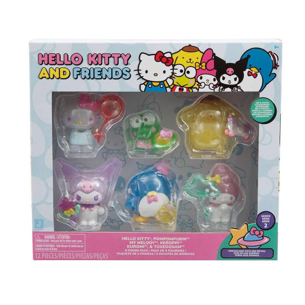 Imagen 2 - Blister 6 Figuras Hello Kitty 5Cm