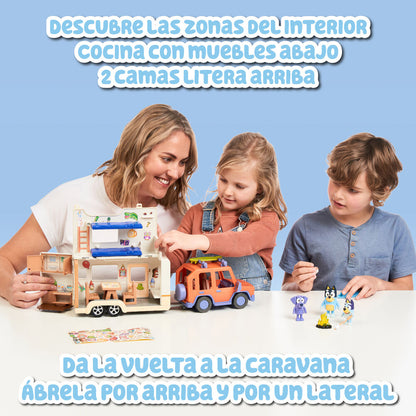Imagen 7 - Set Coche Familiar + Caravana Bluey