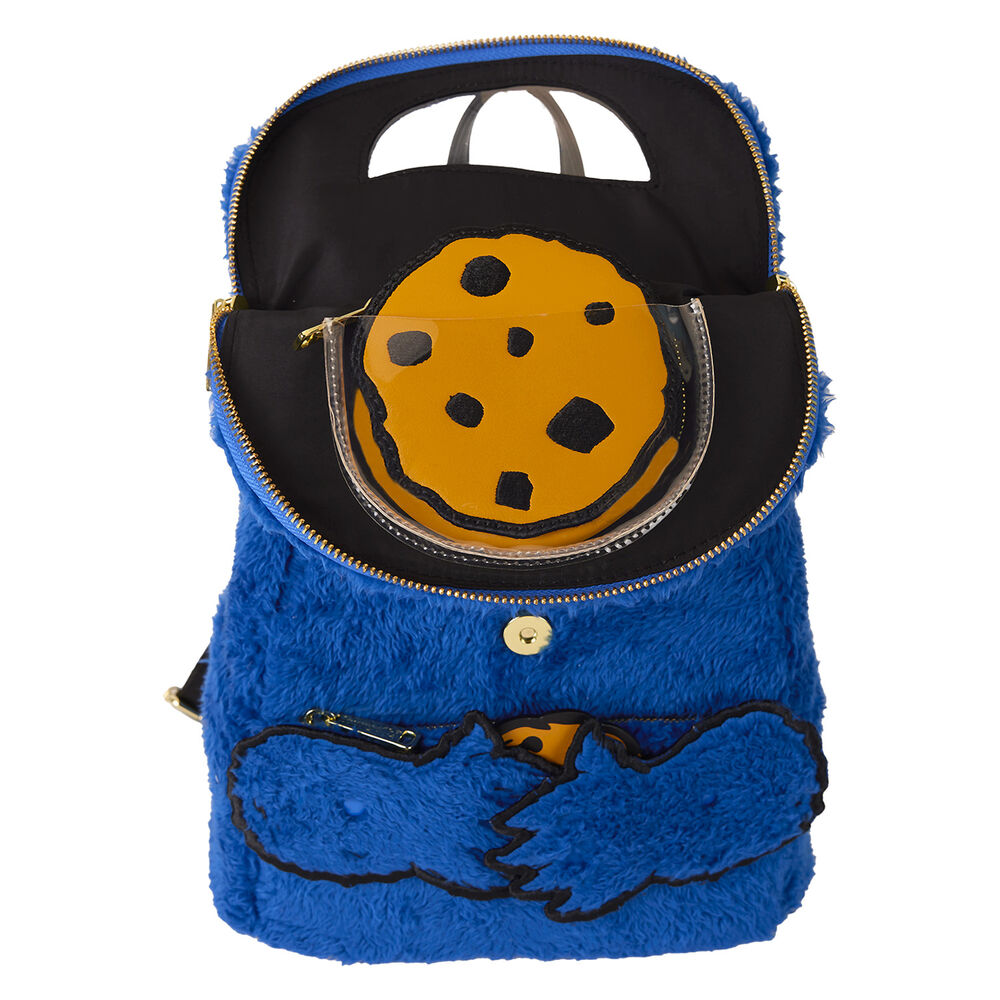 Imagen de Mochila Peluche + Monedero Cookie Monster Barrio Sesamo Loungefly parte de nuestra colección en Espadas y más, sitio oficial.