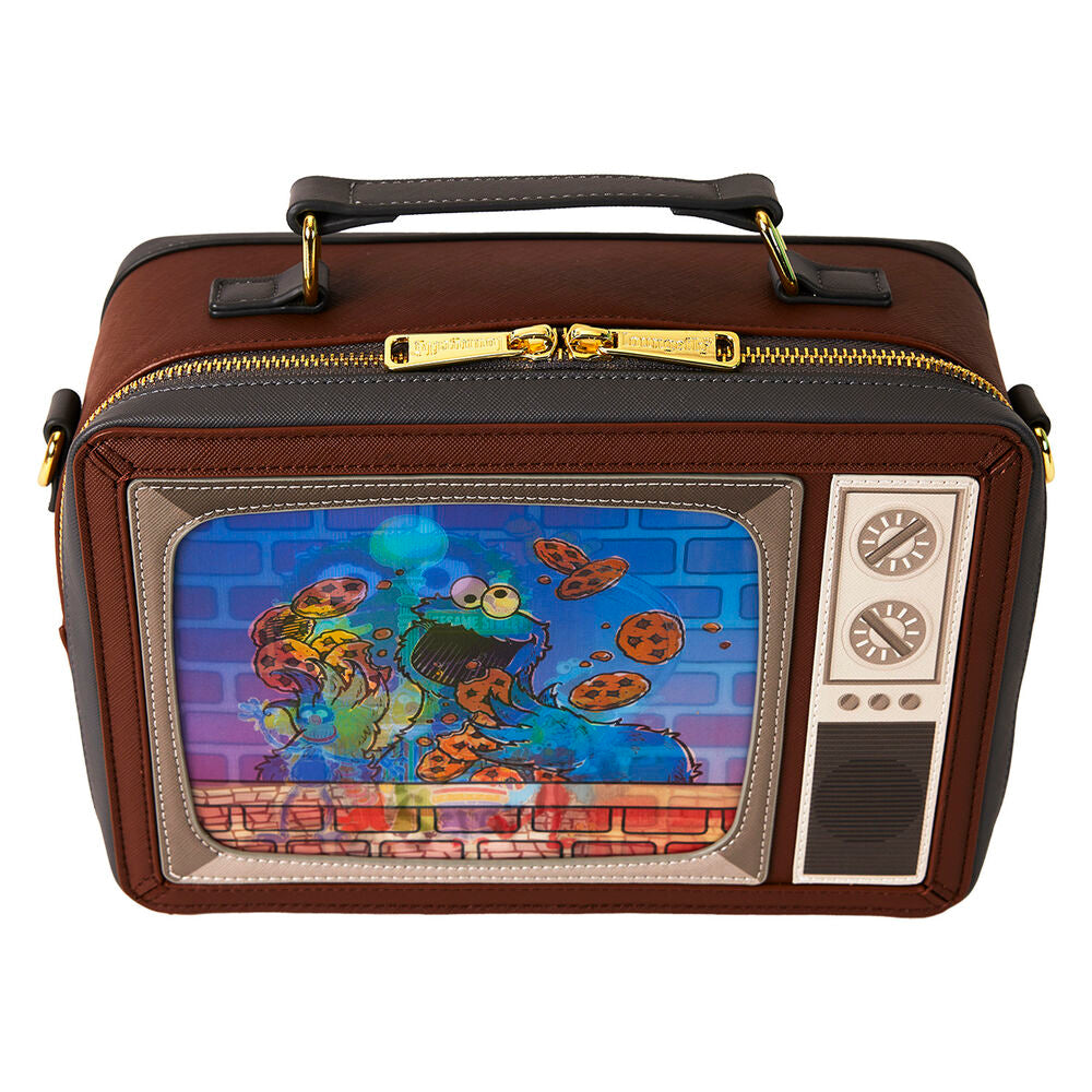Imagen de Bolso Bandolera Lenticular Retro Tv Barrio Sesamo Loungefly parte de nuestra colección en Espadas y más, sitio oficial.