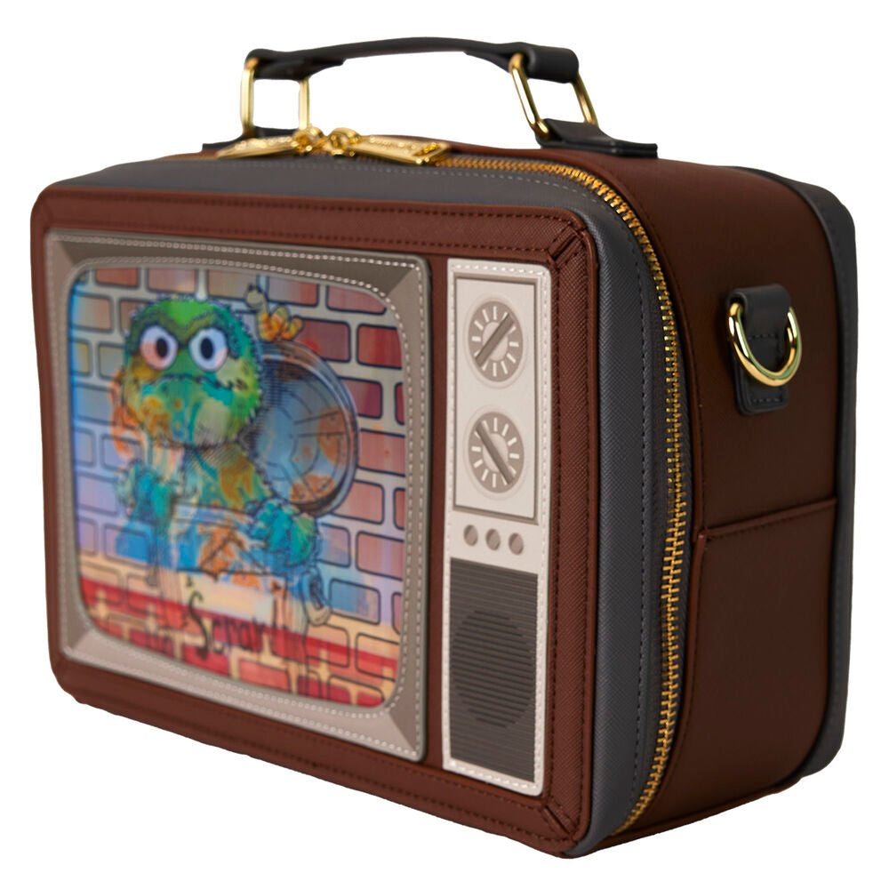 Imagen de Bolso Bandolera Lenticular Retro Tv Barrio Sesamo Loungefly parte de nuestra colección en Espadas y más, sitio oficial.