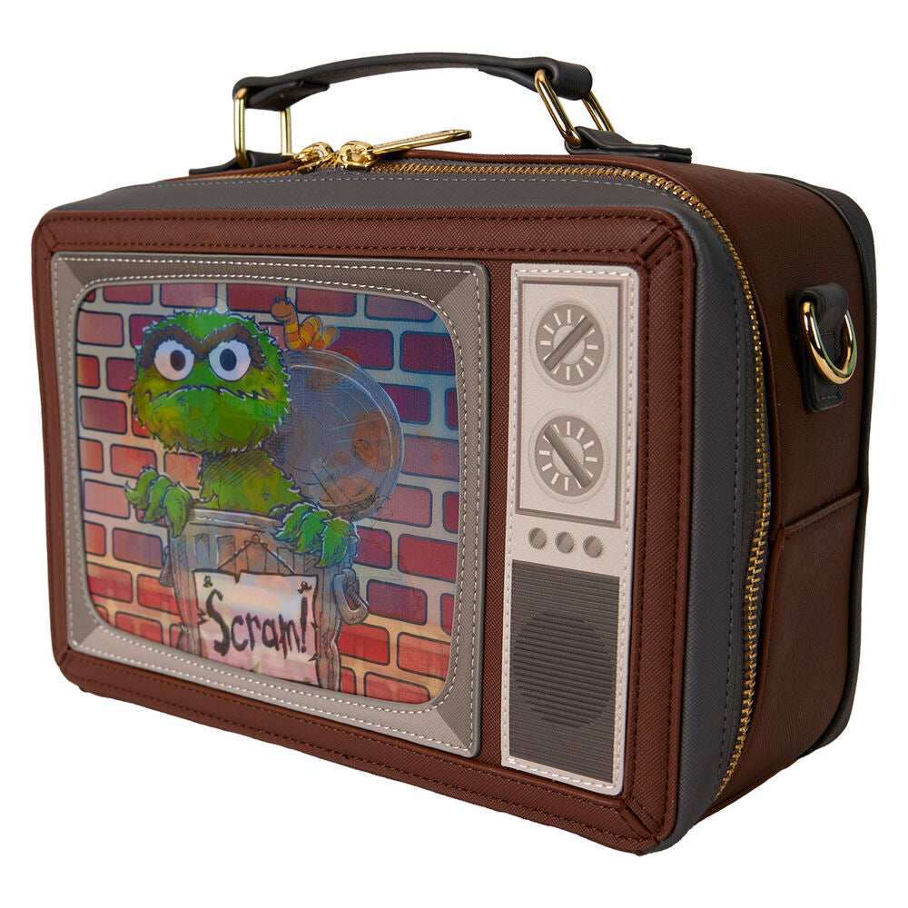 Imagen de Bolso Bandolera Lenticular Retro Tv Barrio Sesamo Loungefly parte de nuestra colección en Espadas y más, sitio oficial.