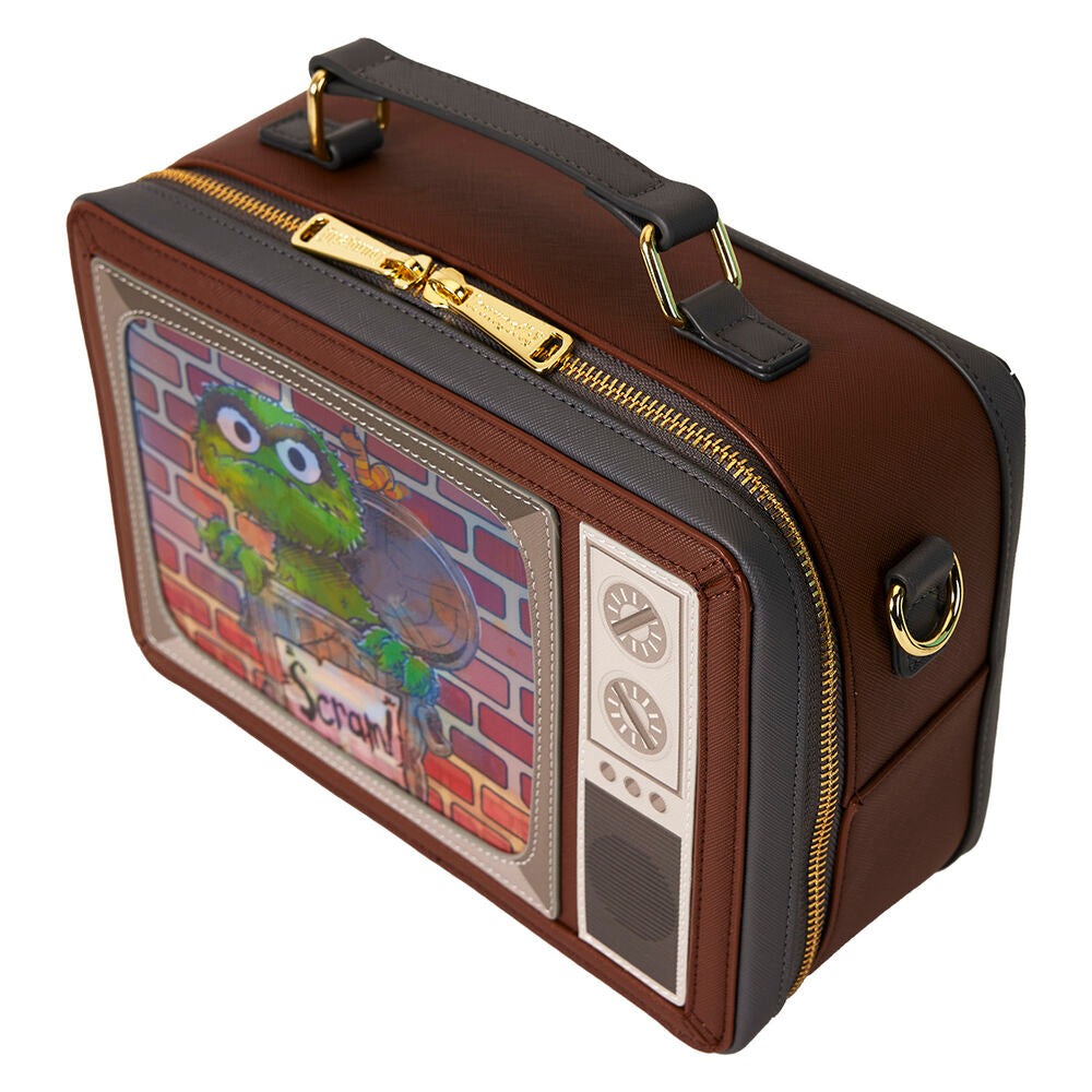 Imagen de Bolso Bandolera Lenticular Retro Tv Barrio Sesamo Loungefly parte de nuestra colección en Espadas y más, sitio oficial.