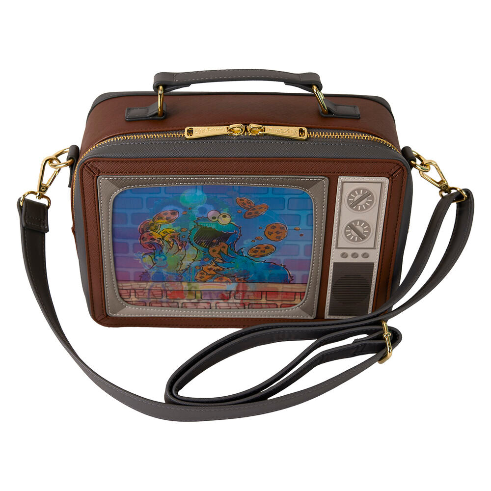 Imagen de Bolso Bandolera Lenticular Retro Tv Barrio Sesamo Loungefly parte de nuestra colección en Espadas y más, sitio oficial.